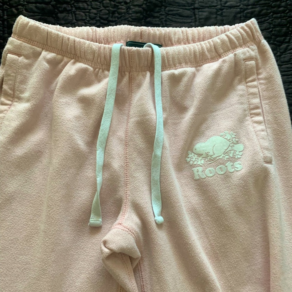 Roots orginal pink sweat pants